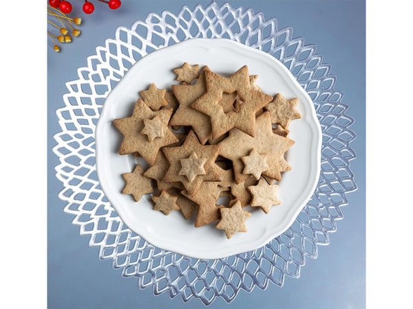 Apvalus virtuvės stalo kilimėlis ažūrinis dekoratyvinis stalo kilimėlis, Sidabras, Szín, Ezüst