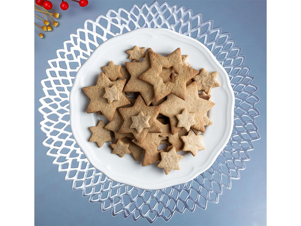 Apvalus virtuvės stalo kilimėlis ažūrinis dekoratyvinis stalo kilimėlis, Sidabras, Szín, Ezüst