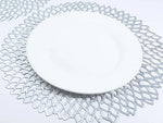 Apvalus virtuvės stalo kilimėlis ažūrinis dekoratyvinis stalo kilimėlis, Sidabras, Szín, Ezüst