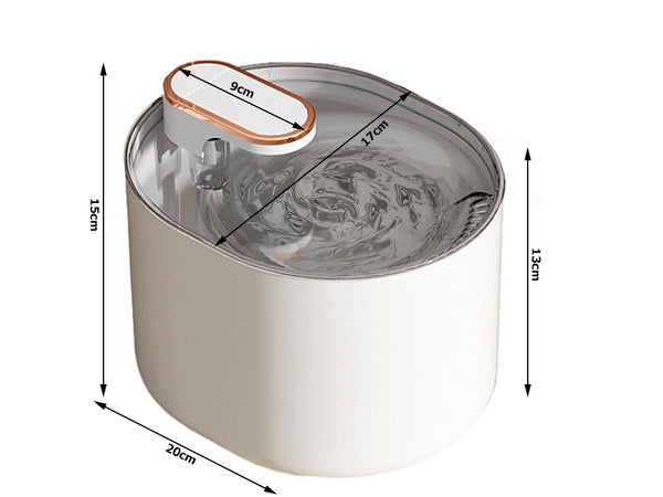 Automatinis kačių girdytuvas šunų vandens fontanas filtruoja vandens dubenėlį, Baltas, Szín, Fehér