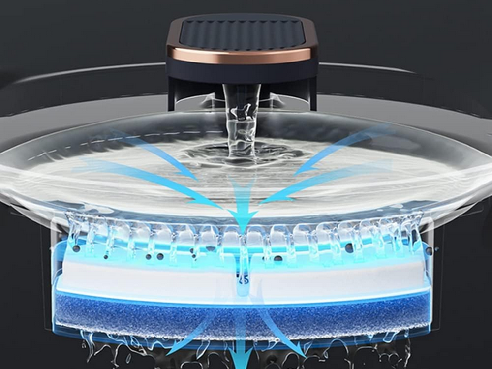 Automatinis kačių girdytuvas šunų vandens fontanas filtruoja vandens dubenėlį, Juoda, Szín, Fekete