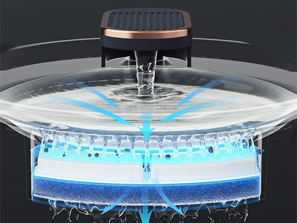 Automatinis kačių girdytuvas šunų vandens fontanas filtruoja vandens dubenėlį, Juoda, Szín, Fekete