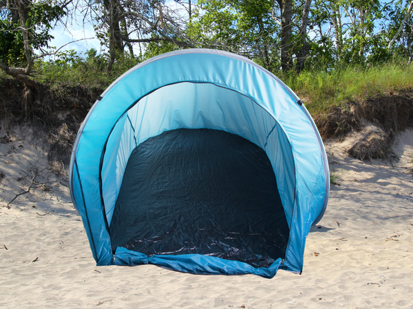 Paplūdimio palapinė savaime sulankstoma rakinama didelė iššokanti danga paplūdimiui