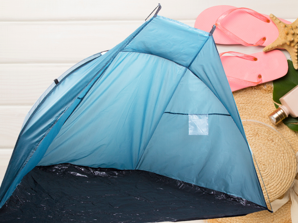 Paplūdimio palapinė didelis turistinis ekranas paplūdimio apsaugai nuo saulės