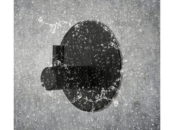 Vieno kabliuko apvalus rankšluosčių laikiklis, savaime lipnus, juodas plienas