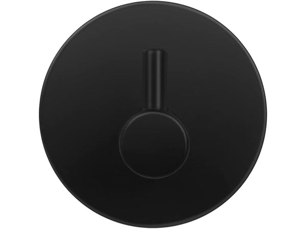 Vieno kabliuko apvalus rankšluosčių laikiklis, savaime lipnus, juodas plienas