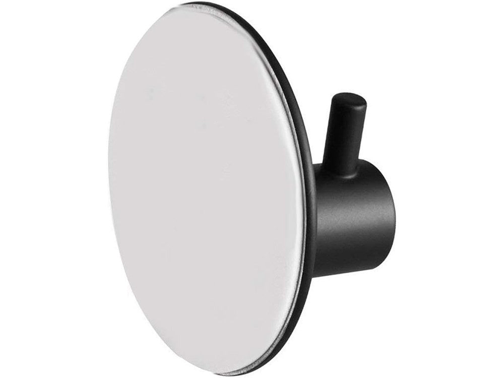 Vieno kabliuko apvalus rankšluosčių laikiklis, savaime lipnus, juodas plienas