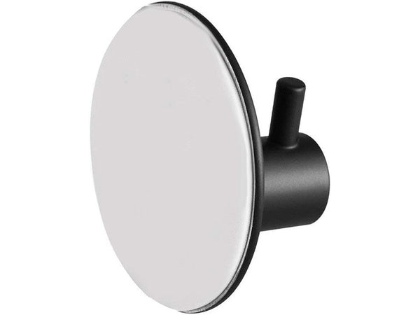 Vieno kabliuko apvalus rankšluosčių laikiklis, savaime lipnus, juodas plienas