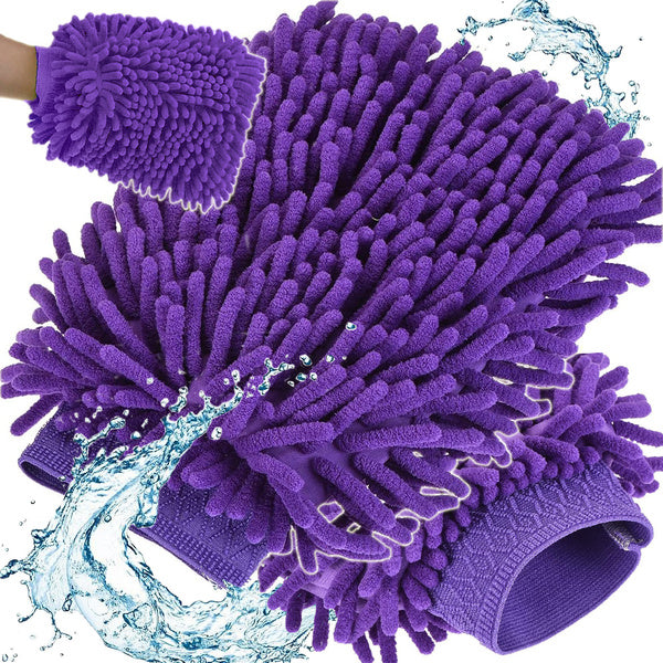 Mikropluošto audinio pirštinė, skirta plauti automobilių plovyklą ant rankų, Violetinė, Szín, Lila