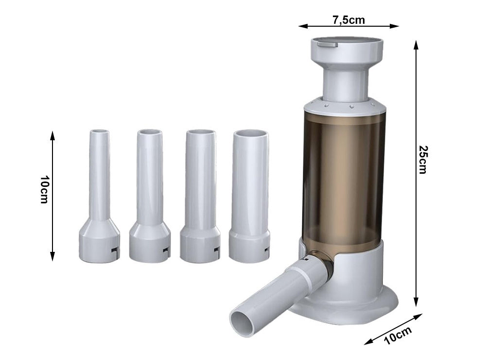 Rankinis dešrų kimštuvas su 4 antgaliais vertikali purkštuvo mašina