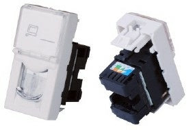 Lizdas RJ45 UTP keystone tipo montuojamas į apdaila Cat 6e 45x22,5mm