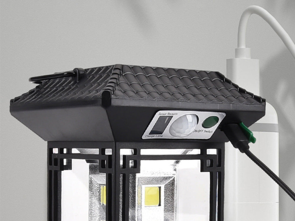 Saulės lempa su saulėlydžio judesio jutikliu 5 režimai 60 led lempučių su nuotolinio valdymo pulteliu