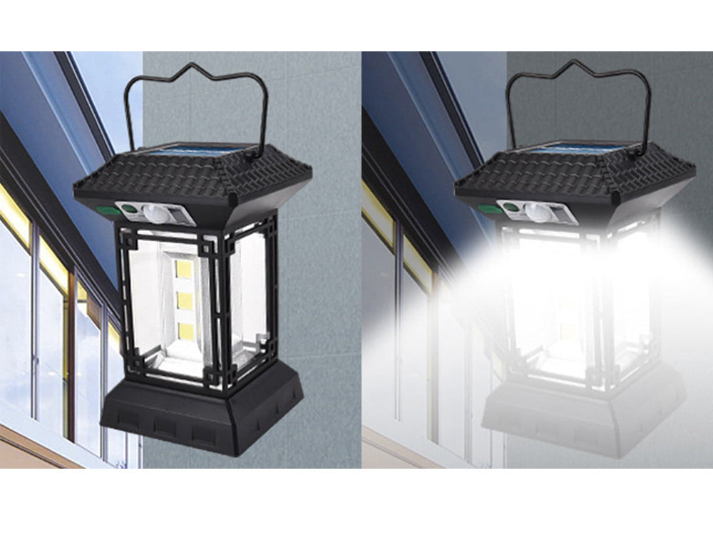 Saulės lempa su saulėlydžio judesio jutikliu 5 režimai 60 led lempučių su nuotolinio valdymo pulteliu