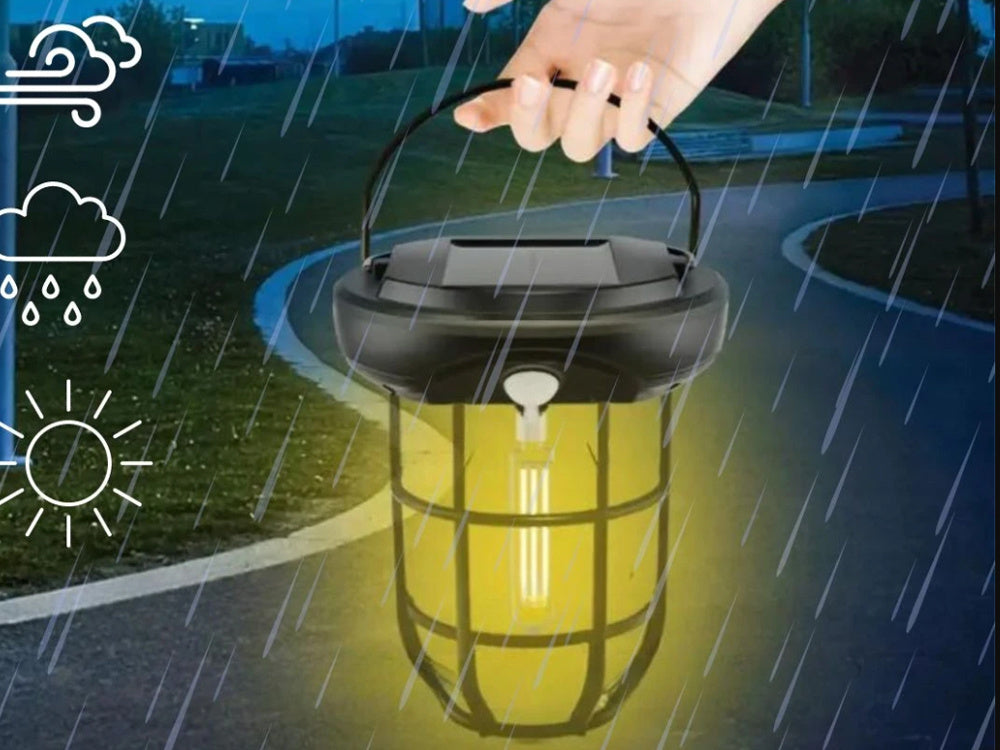 Saulės lempa su saulėlydžio judesio jutikliu 3 režimai 3 led 1800lm atspari vandeniui