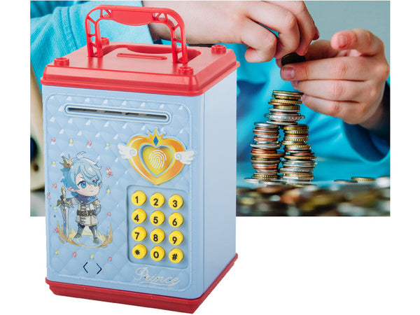 Pinigų dėžutė kasos aparato kodas banknotai monetos pinigai pin kodas, Mėlyna, Szín, Kék