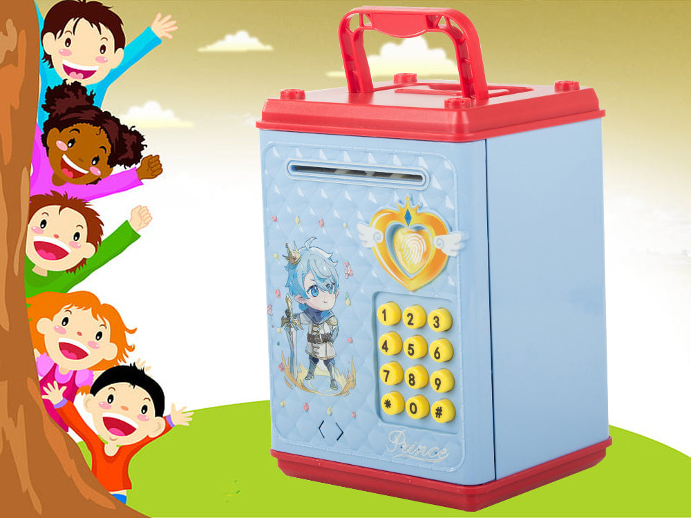 Pinigų dėžutė kasos aparato kodas banknotai monetos pinigai pin kodas, Mėlyna, Szín, Kék