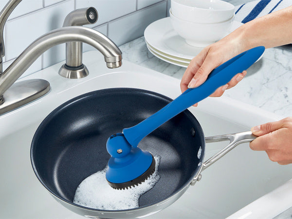 Šveitimo šepetys puodams, keptuvėms ir keptuvėms stiprus virtuvinis šveitimo šepetys