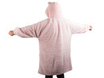 Šiltas oversize antklodės džemperis xl storas 2in1 kailis su gobtuvu antklodės džemperis storas, Rožinė, Szín, Rózsaszín