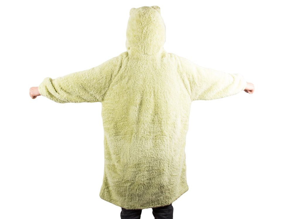 Šiltas oversize antklodės džemperis xl storas 2in1 kailis su gobtuvu antklodės džemperis storas, Žalia, Szín, Zöld