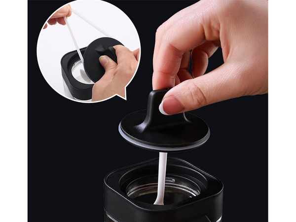 Stikliniai prieskonių indeliai su valgomaisiais šaukštais, 3 dalių rinkinys