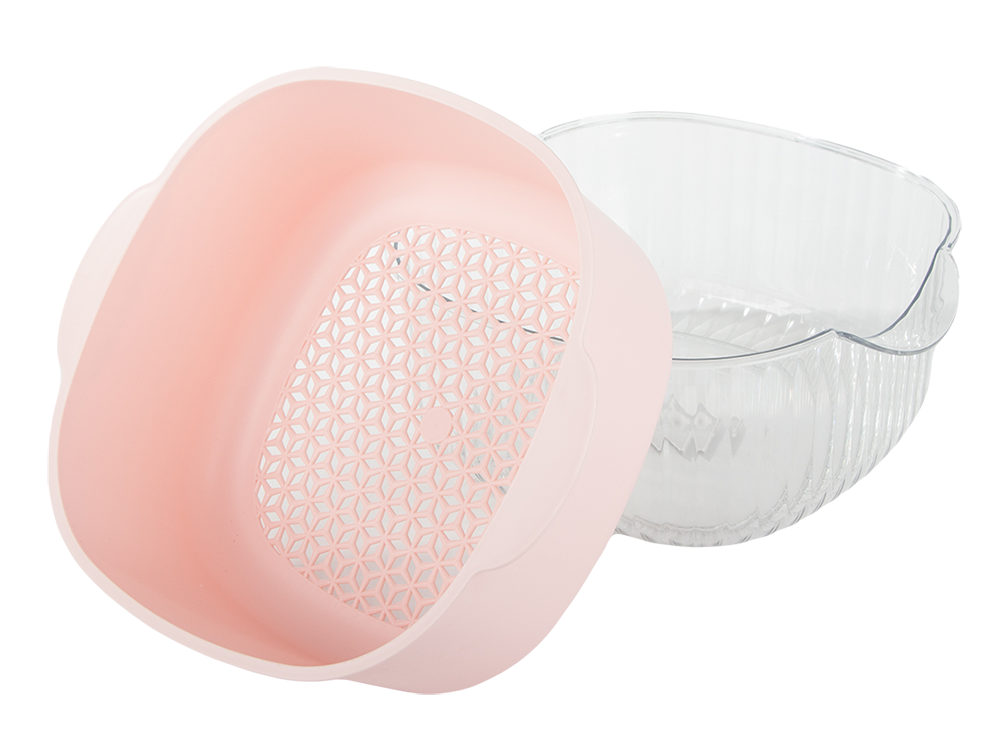 Dvigubas dubuo vaisiams plauti colander sietelis krepšelis sietelis sietelis sietelis