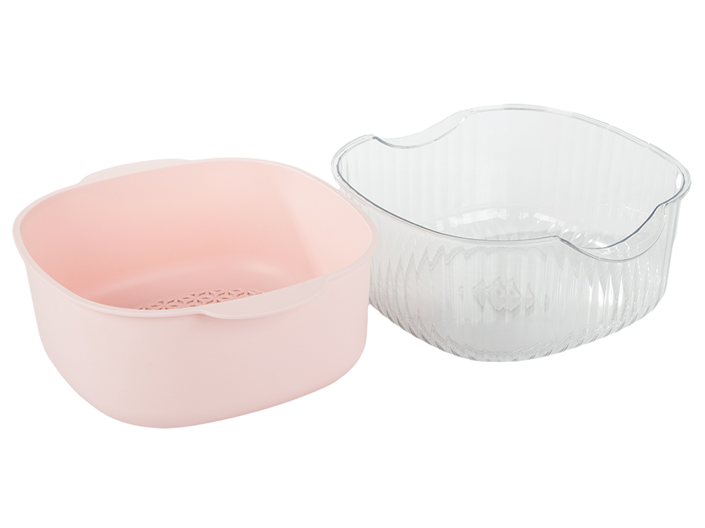 Dvigubas dubuo vaisiams plauti colander sietelis krepšelis sietelis sietelis sietelis