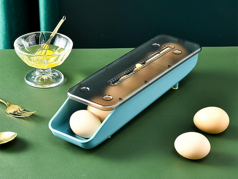 Konteineris kiaušinių dėžutė šaldytuvo organizatorius kiaušinių dėklas