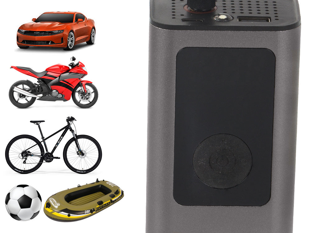 Akumuliatoriaus siurblys dviračio automobilio elektrinis kompresorius 10 barų lcd