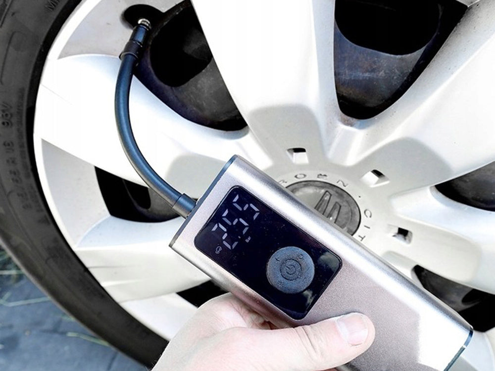 Akumuliatoriaus siurblys dviračio automobilio elektrinis kompresorius 10 barų lcd