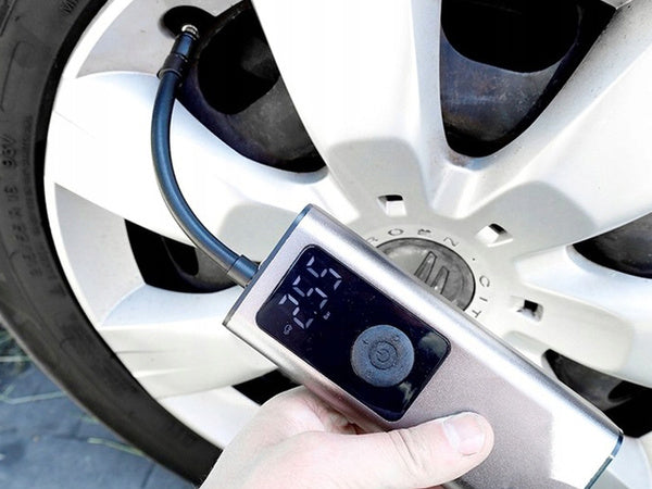 Akumuliatoriaus siurblys dviračio automobilio elektrinis kompresorius 10 barų lcd