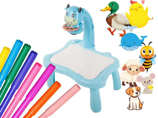 Vaizdo projektorius piešimo stalas rašomoji lenta žymekliai vaikams žymekliai, Mėlyna, Szín, Kék