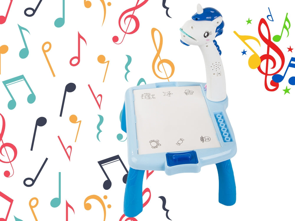 Vaizdo projektorius piešimo stalas rašomoji lenta žymekliai vaikams žymekliai, Mėlyna, Szín, Kék