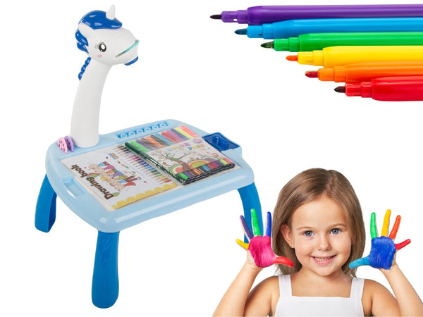 Vaizdo projektorius piešimo stalas rašomoji lenta žymekliai vaikams žymekliai, Mėlyna, Szín, Kék