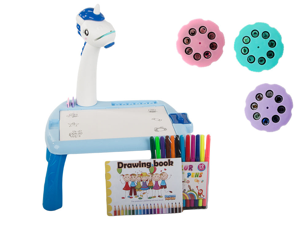 Vaizdo projektorius piešimo stalas rašomoji lenta žymekliai vaikams žymekliai, Mėlyna, Szín, Kék