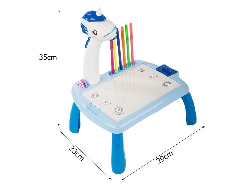 Vaizdo projektorius piešimo stalas rašomoji lenta žymekliai vaikams žymekliai, Mėlyna, Szín, Kék