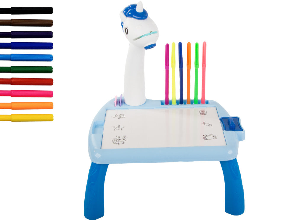 Vaizdo projektorius piešimo stalas rašomoji lenta žymekliai vaikams žymekliai, Mėlyna, Szín, Kék