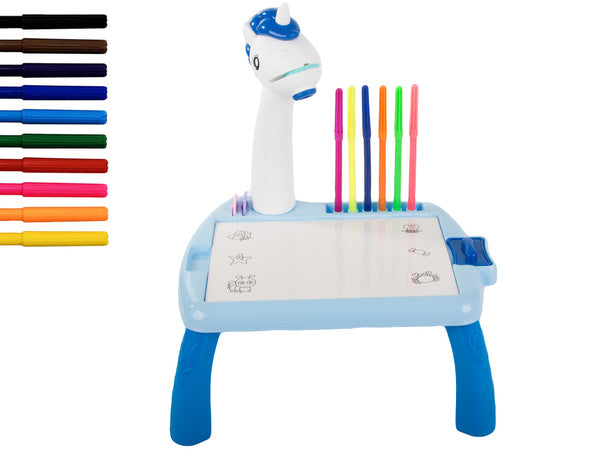 Vaizdo projektorius piešimo stalas rašomoji lenta žymekliai vaikams žymekliai, Mėlyna, Szín, Kék