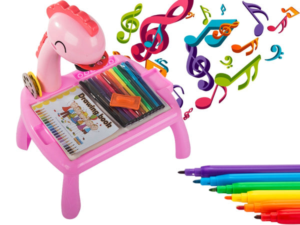 Vaizdo projektorius piešimo stalas rašomoji lenta žymekliai vaikams žymekliai, Rožinė, Szín, Rózsaszín