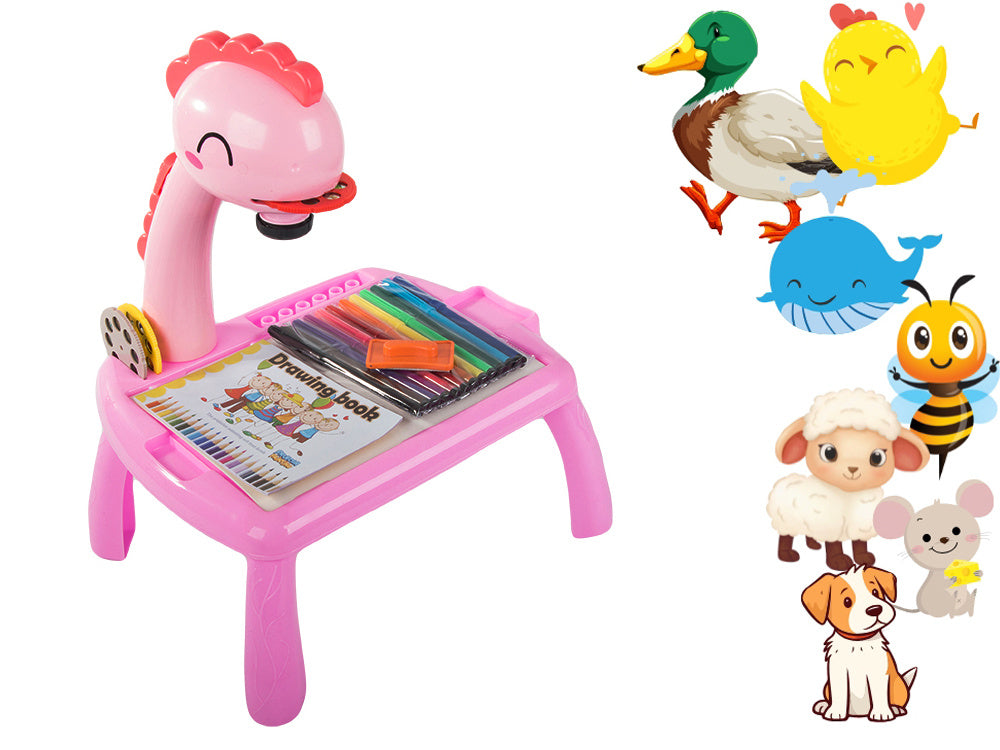 Vaizdo projektorius piešimo stalas rašomoji lenta žymekliai vaikams žymekliai, Rožinė, Szín, Rózsaszín