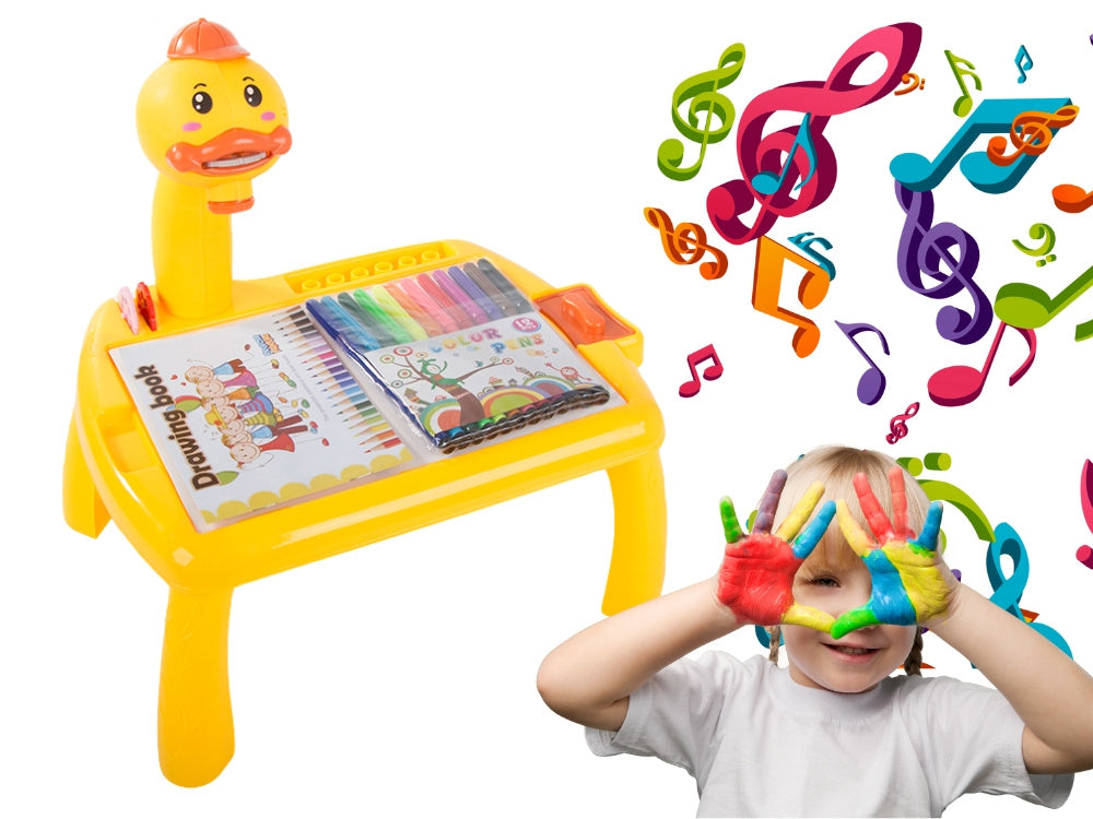 Vaizdo projektorius piešimo stalas rašomoji lenta žymekliai vaikams žymekliai