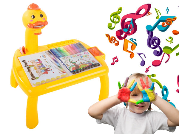 Vaizdo projektorius piešimo stalas rašomoji lenta žymekliai vaikams žymekliai