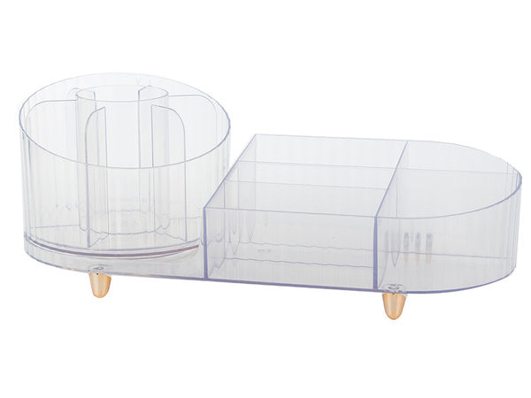 Skrynelė kosmetikos organizatorius papuošalų šepetėlio laikiklis pasukamas šepetėlio laikiklis