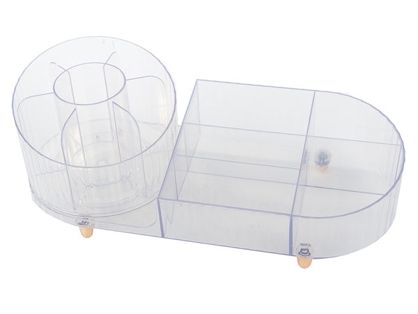 Skrynelė kosmetikos organizatorius papuošalų šepetėlio laikiklis pasukamas šepetėlio laikiklis