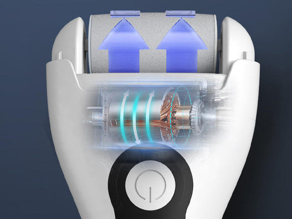 Elektrinis kulno failas pemzos akmenų pjaustymo rinkinys 3 ritinėliai lcd