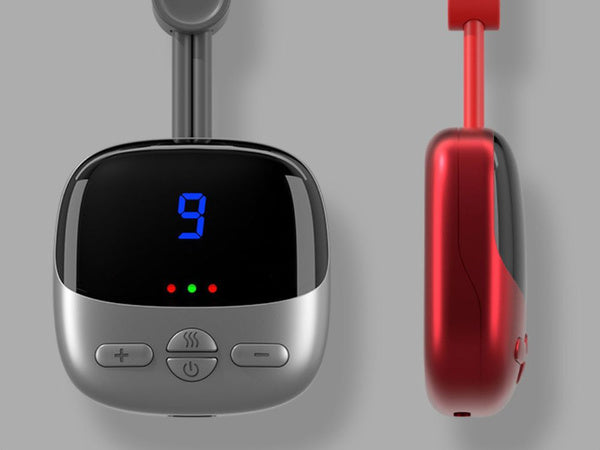 Elektrostimuliatorius kaklo masažuoklis mažas šildantis 9 galios lygiai