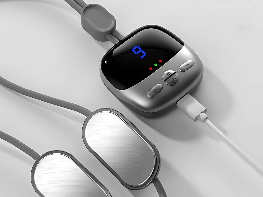 Elektrostimuliatorius kaklo masažuoklis mažas šildantis 9 galios lygiai