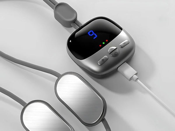 Elektrostimuliatorius kaklo masažuoklis mažas šildantis 9 galios lygiai