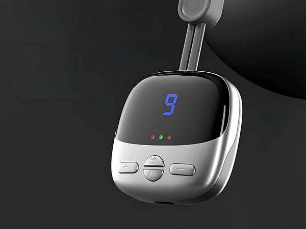 Elektrostimuliatorius kaklo masažuoklis mažas šildantis 9 galios lygiai