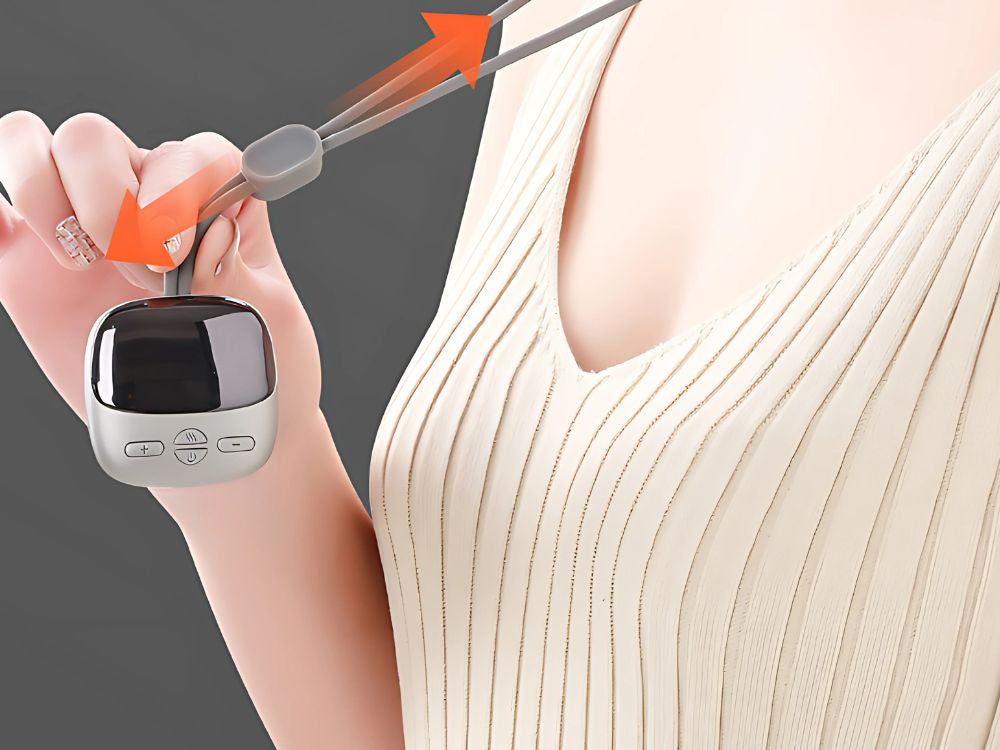 Elektrostimuliatorius kaklo masažuoklis mažas šildantis 9 galios lygiai