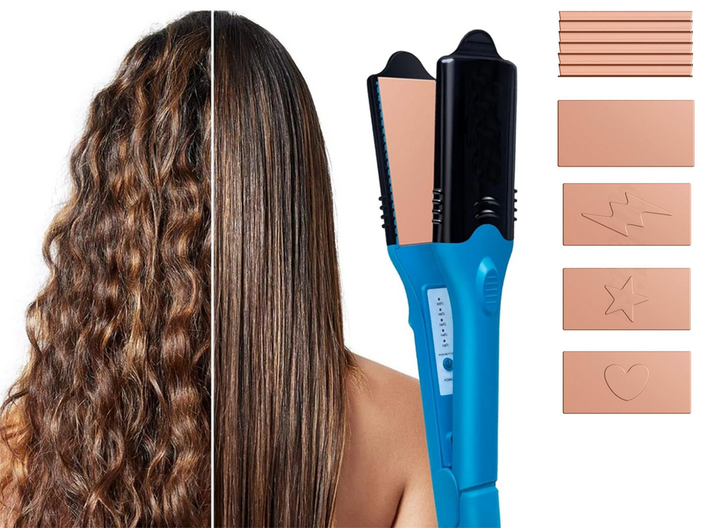 Plaukų tiesintuvo bangų bangolaidis šablonai temperatūros kontrolė keičiamos plokštės